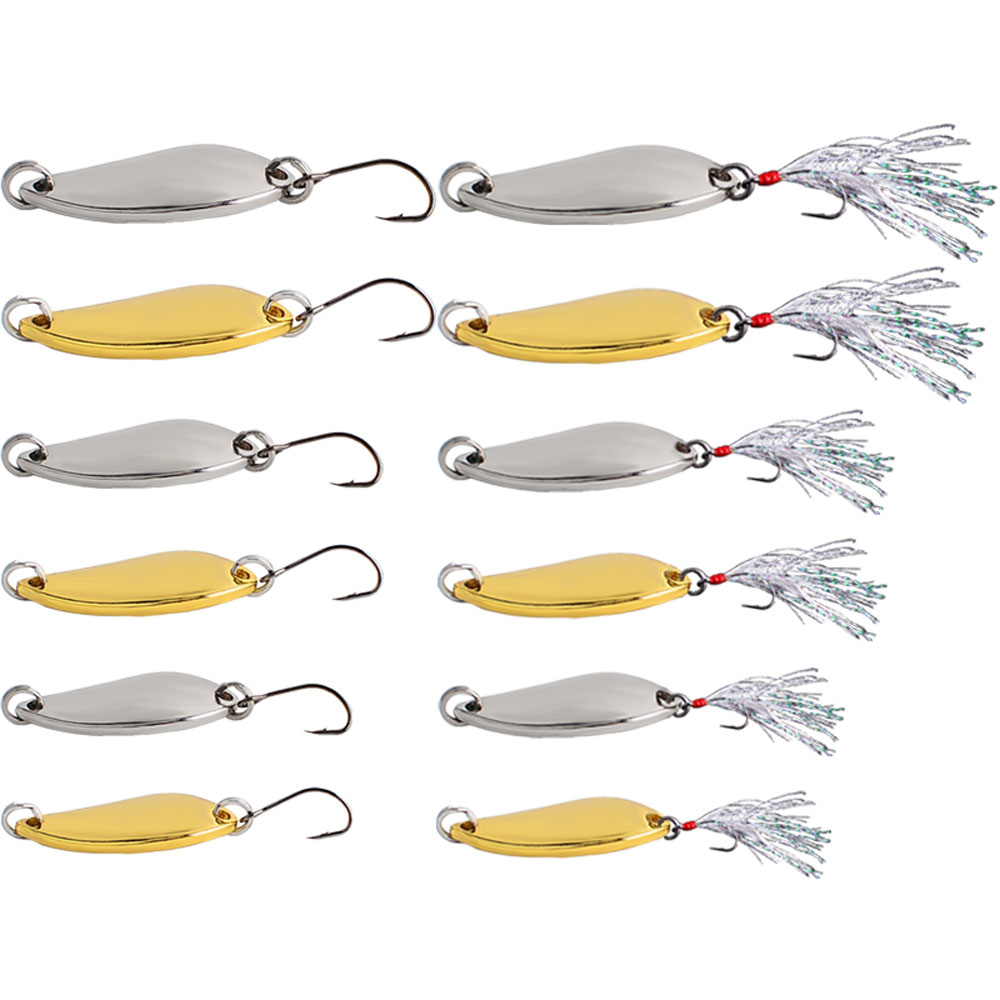 12pcs Metal Spoon Spinner Lure - Fishing Lure Crankbait 评论和价格