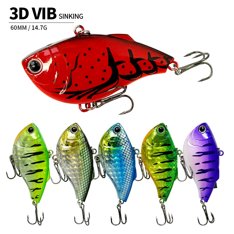 60mm 14.7g Sinking VIB Fishing - Fishing Lure Jerkbait 评论和价格