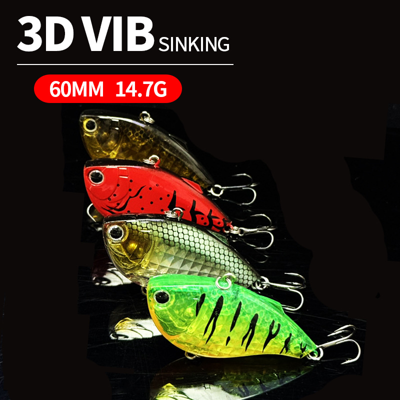 60mm 14.7g Sinking VIB Fishing - Fishing Lure Jerkbait 评论和价格