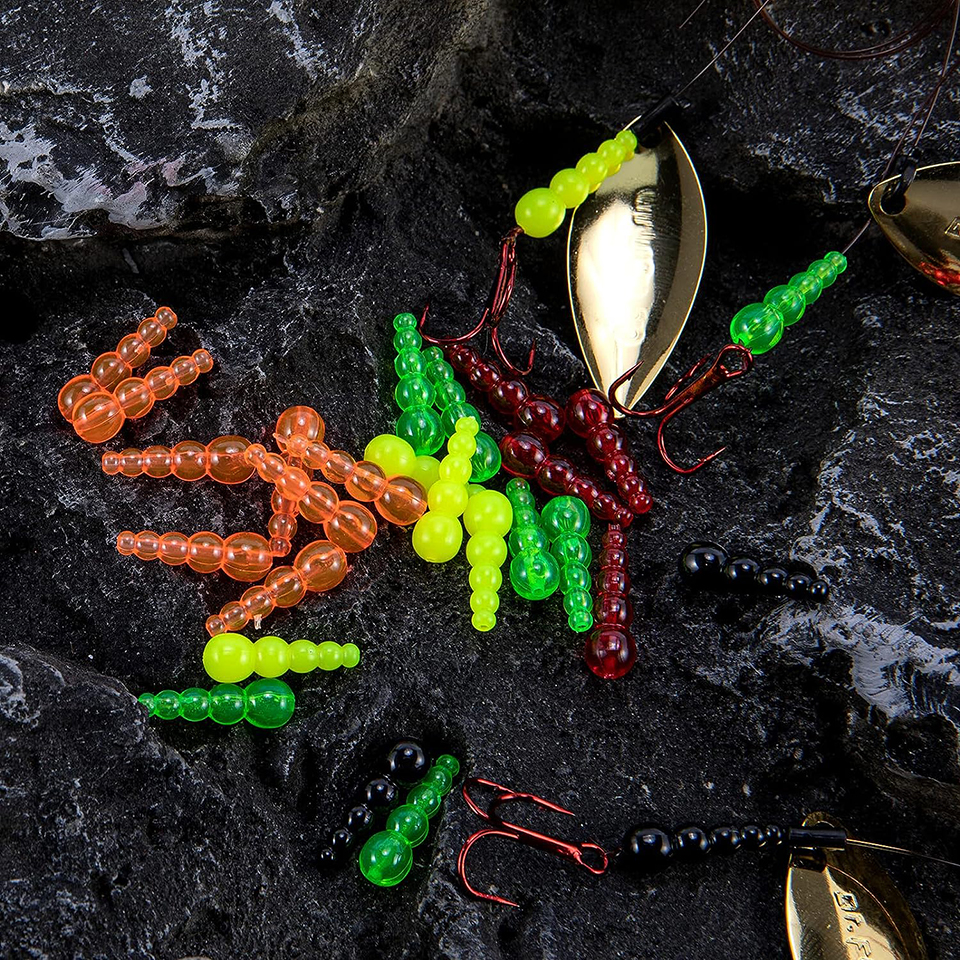 50PCS Stacked Fishing Beads Tr - Fishing Lure Spinner 评论和价格