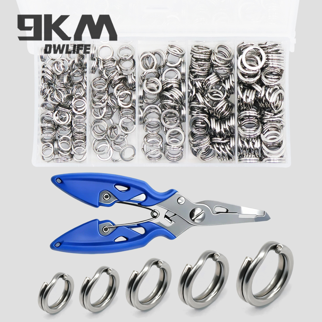 9KM 260-280pcs Fishing Split R - Fishing Lure Kit 评论和价格