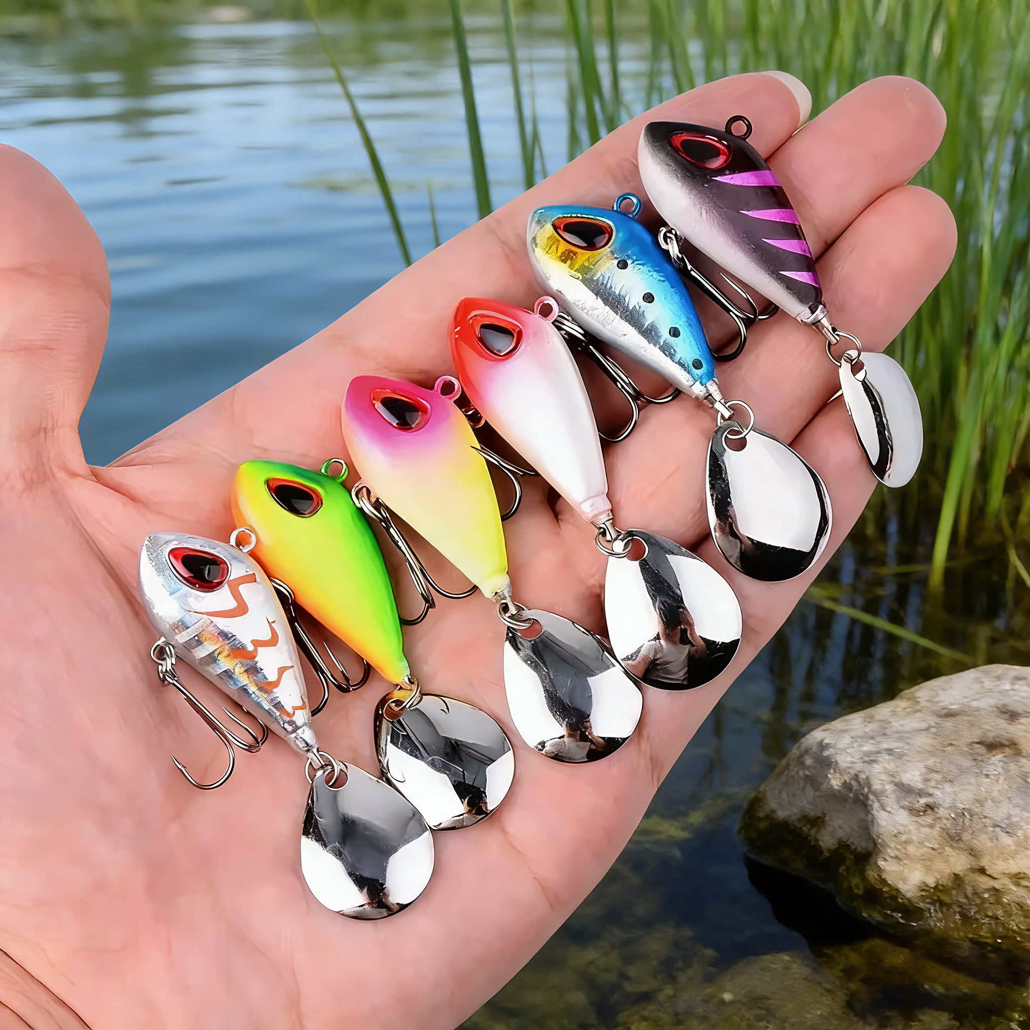 5/6pcs Mini VIB With Spoon Fis - Fishing Lure Crankbait 评论和价格