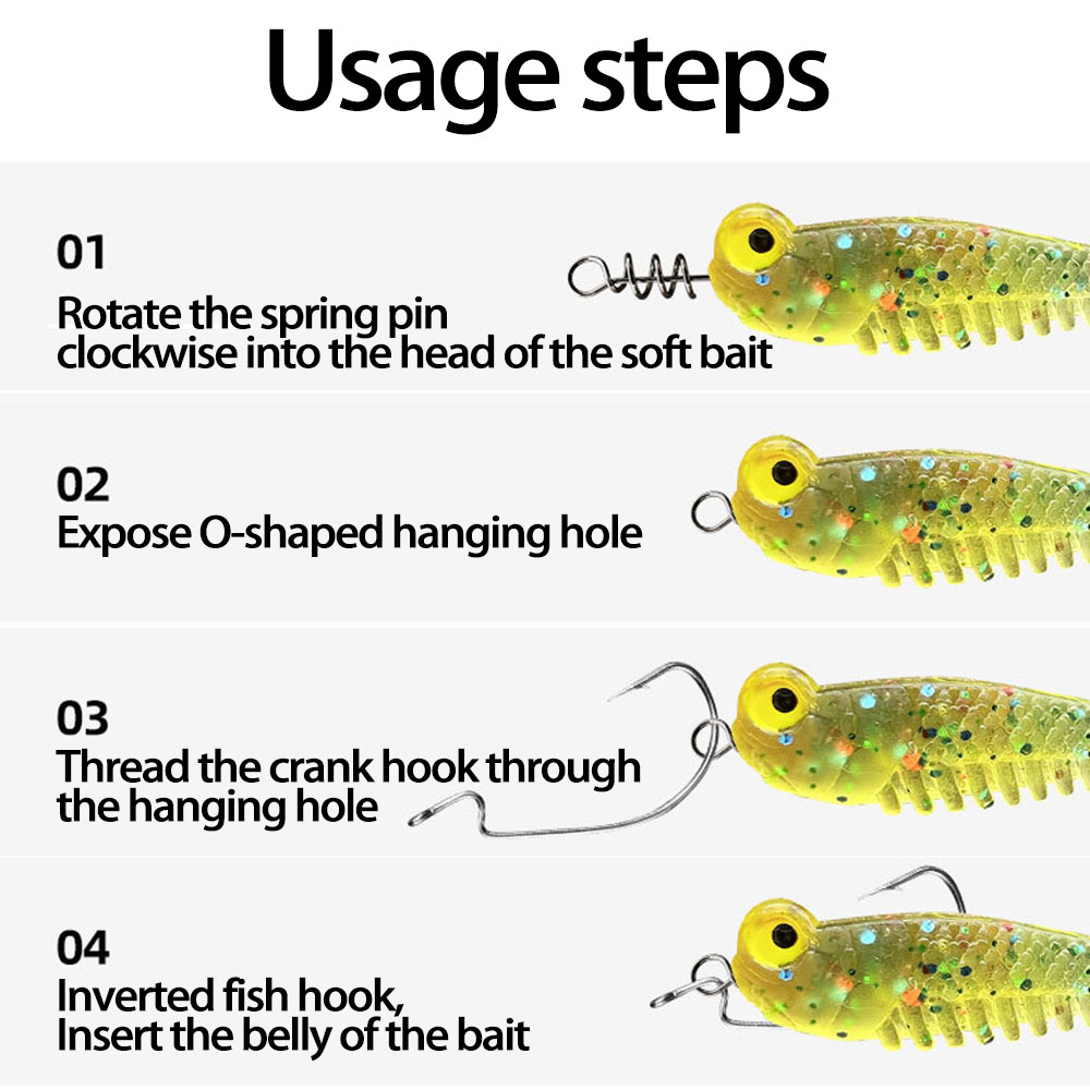 MNFT 50Pcs Soft Lure Centering - Fishing Lure Soft Plastic 评论和价格