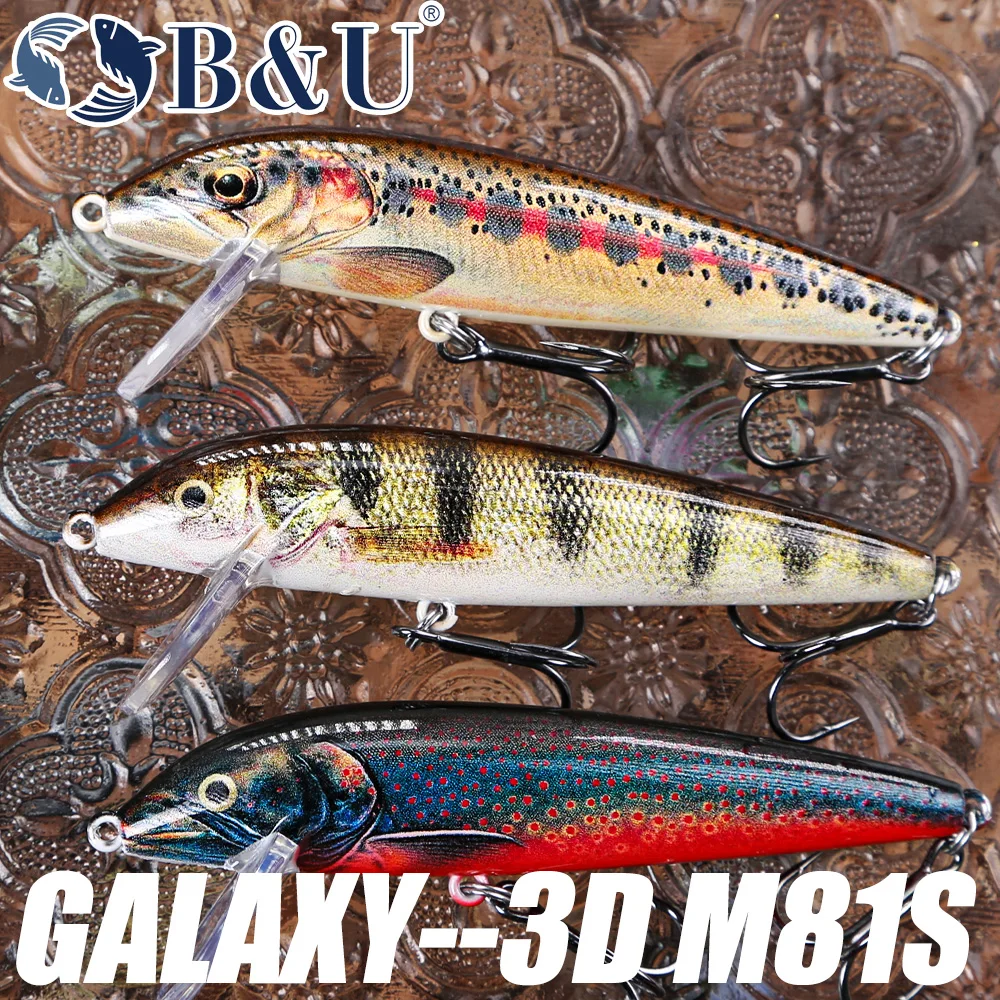 B&U 80mm Sinking Minnow Wobbli - Fishing Lure Jerkbait 评论和价格