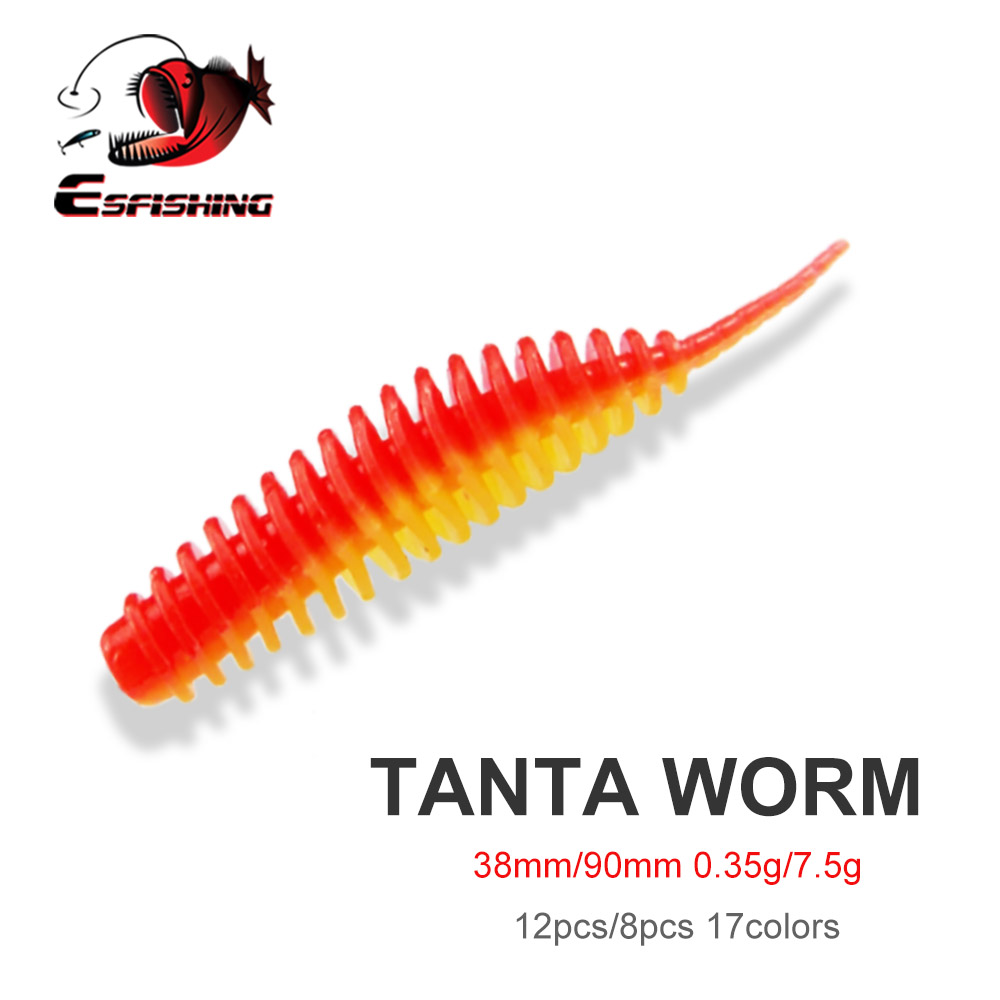 ESFISHING Fishing Tiny Worm Ba - Fishing Lure Soft Plastic 评论和价格