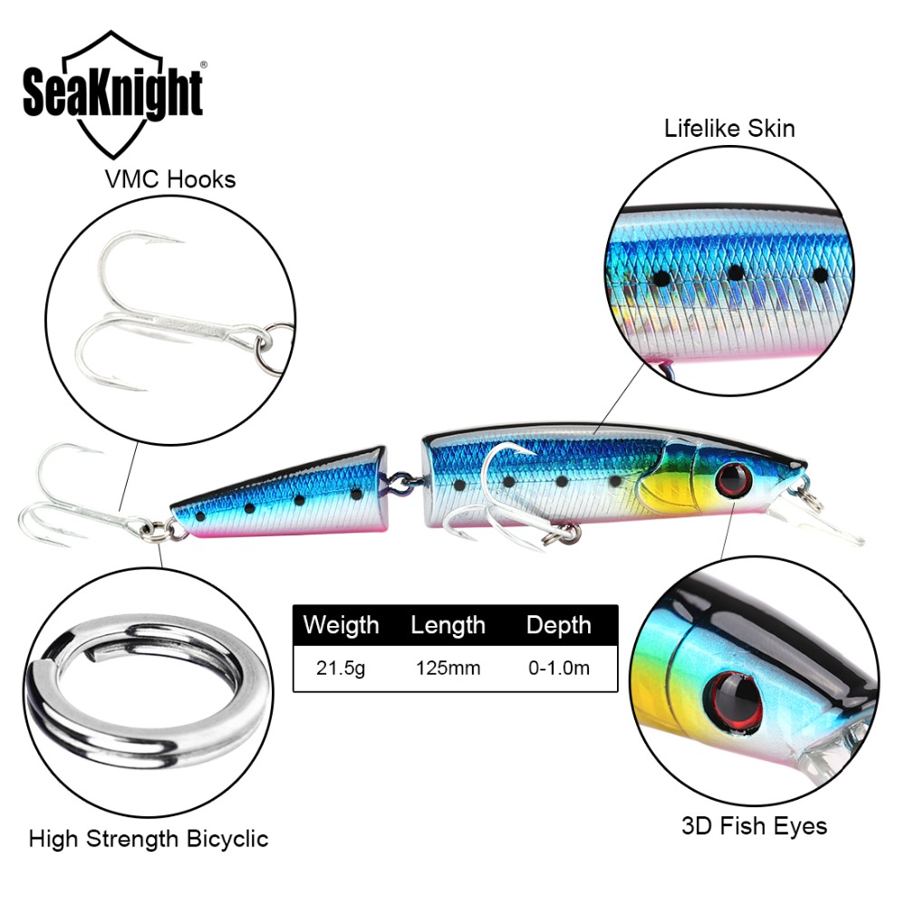 SeaKnight Minnow SK041 Jointed - Fishing Lure Popper 评论和价格