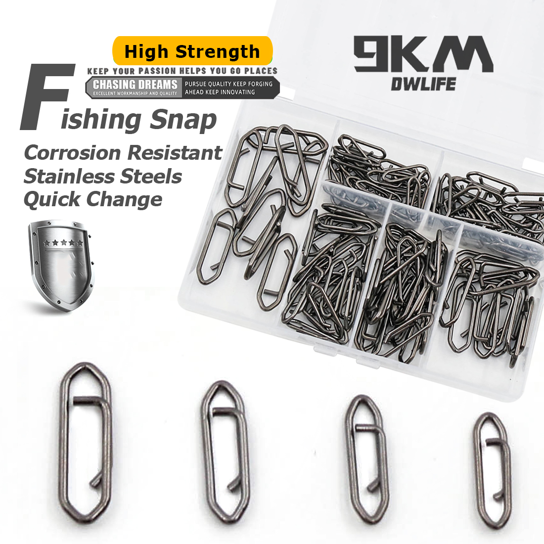 9KM Fishing Snap Kit 110pcs St - Fishing Lure Kit 评论和价格